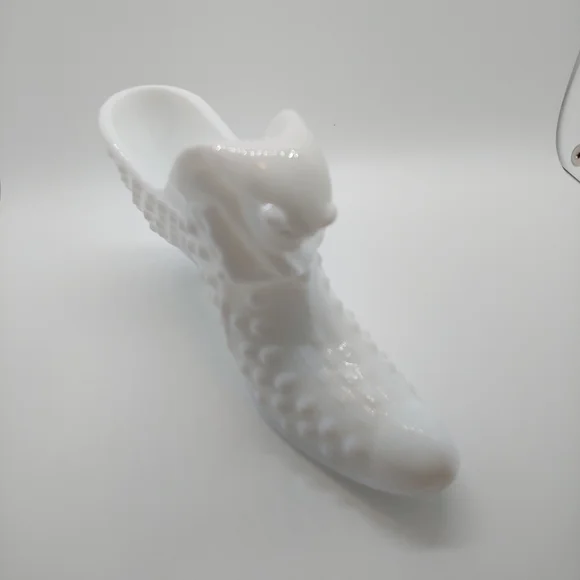 Vintage Fenton Milk Glass Hobnail Shoe - Picture 3 of 7
